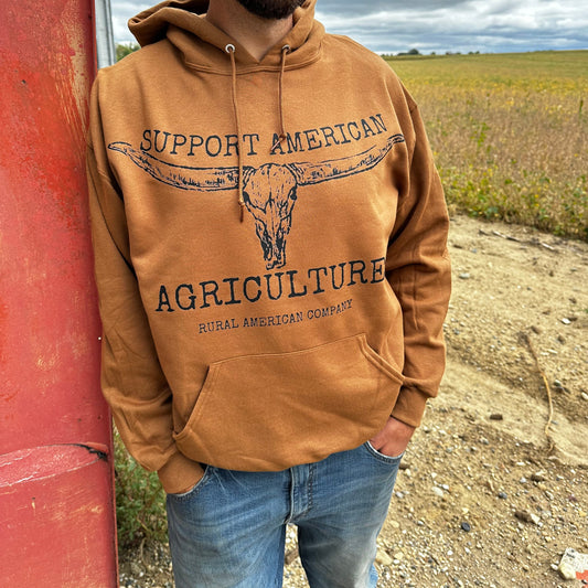 *PREORDER* 'Support American Farmers' Skull Sweatshirt