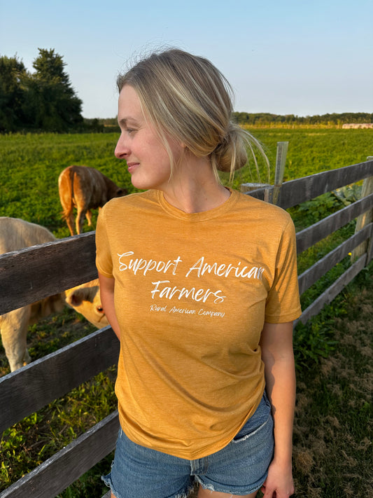 *PREORDER* Support American Farmers ‘Antique Gold’ Tee