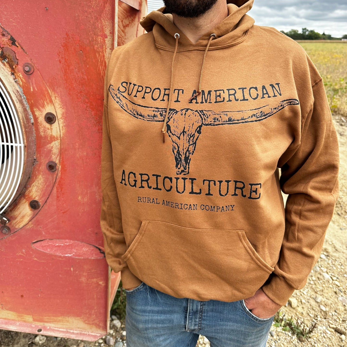 *PREORDER* 'Support American Farmers' Skull Sweatshirt