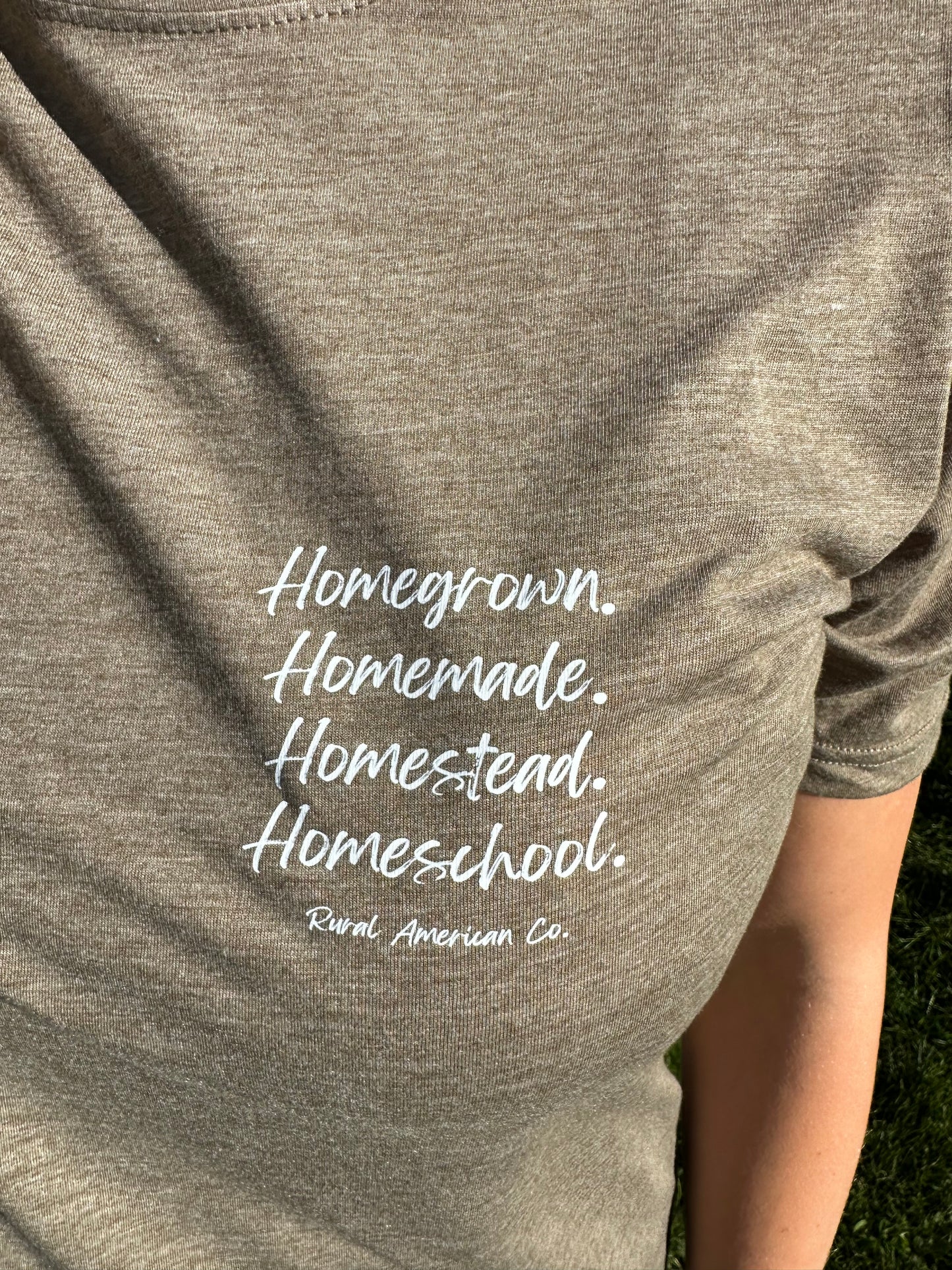 *PREORDER* 'Homegrown, Homemade, Homestead, Homeschool' Sage Tee